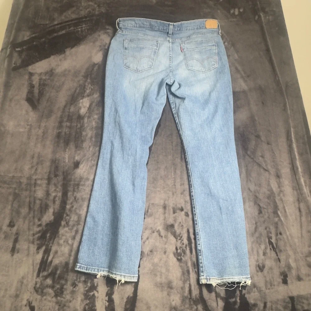 Levi's 515 Boot Cut Jeans Womens 14 S/C Light Blue Stretch Denim 3014